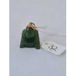 Greenstone Buddha pendant 6.9g