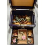 BOX OF COSTUME JEWELLERY