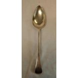 A GEORGE III SILVER TABLE SPOON 1806 BY T.S