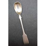 A VICTORIAN EXETER SILVER EGG SPOON 1848 J. STONE