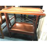 RETRO WOODEN HOSTESS TROLLEY ON CASTERS