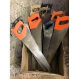 CARTON WITH LARGE QTY OF WOOD SAWS