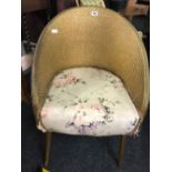 GOLD COLOURED LOOM TUB CHAIR