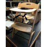 PINE BABY HIGH CHAIR