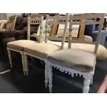 3 PAINTED DINING CHAIRS