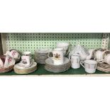 SHELF OF ROYAL WORCESTER CHINAWARE, NORITAKE CHINAWARE, ELIZABETHAN CHINAWARE, CAPRICE CHINAWARE