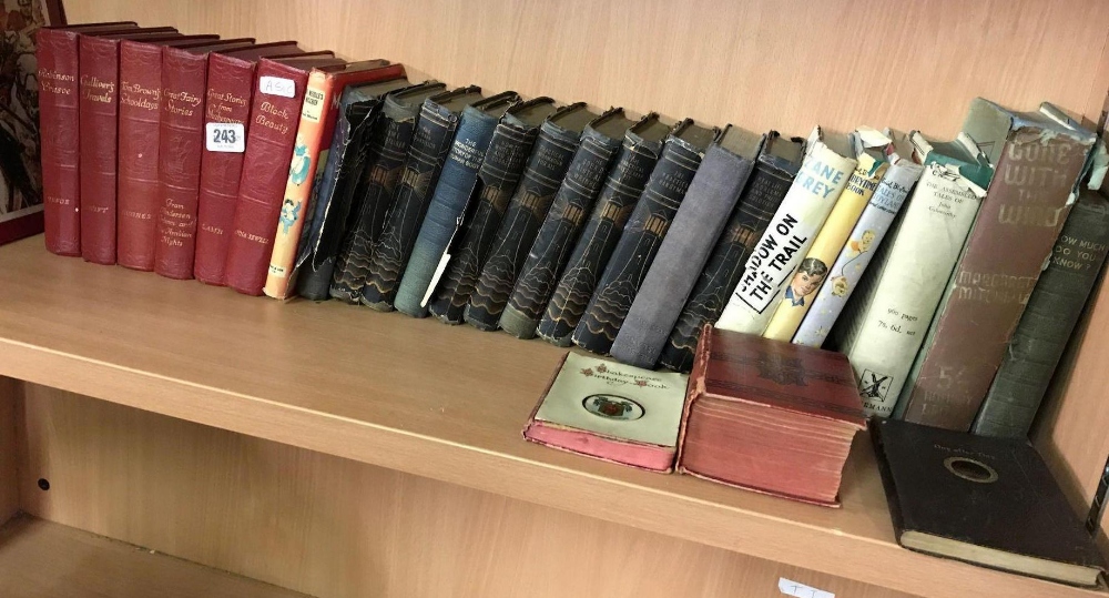 SHELF OF HARDBACK BOOKS A/F