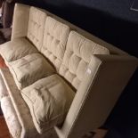 3 SEATER SETTEE IN GREEN ''SUEDE'' LIT MATERIAL