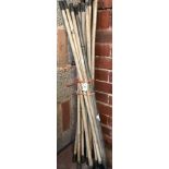 QTY OF WOODEN DRAIN CLEARING RODS