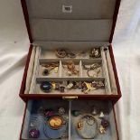 JEWELLERY BOX WITH COSTUME JEWELLERY