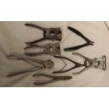 TUB OF HIGH QUALITY PRECISION STAINLESS STEEL HAND TOOLS INCL; SNIPPER & PLIERS ETC