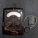 PERIOD CASED UNIVERSAL AVO METER WITH CABLES ETC