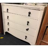 WHITE PAINTED CHEST OF DRAWERS