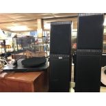 REGA RECORD PLAYER WITH 2 FLOOR STANDING SPEAKERS