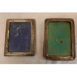 TWO SILVER MOUNTED PHOTO FRAMES - ONE 1918 (SOME DAMAGE)