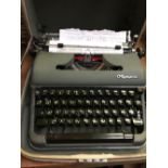 CASED OLYMPIA TYPEWRITER - GOOD CONDITION