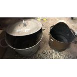 COPPER COAL SCUTTLE & METAL BUCKET WITH LID