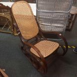 WOOD & CANE ROCKING CHAIR