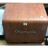 TYPEWRITER OLYMPIA IN ORIGINAL BOX & BASE