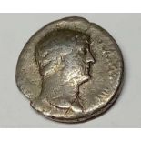 Roman. Hadrian denarius. Hadrian and Felicitas 134AD S.3488