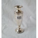Spill vase with reeded rims. 5in high . Birmingham 1905.