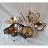 Shaped oval coffee pot, sugar bowl etc