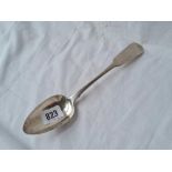 Victorian Exeter silver table spoon with crest. 1822.64gms