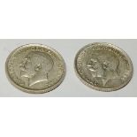 1914 and 1915 shillings - better grade