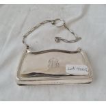 Silver purse with fitted interior. Birmingham 1913.