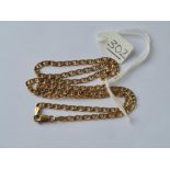 A flat link chain in 9ct - 7.1gms