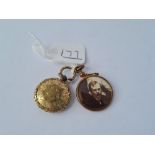 Two Victorian photo lockets