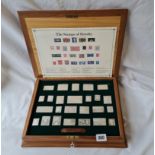 Boxed set of silver stamps