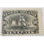 NEWFOUNDLAND -1888 10c 'Brigatine' f. us. 56. 54