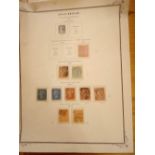 GB Sel. On sheet line engraved used + reds, blues etc from SG66-79 (10)