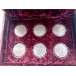 Royal Mint cased set of 6 crowns