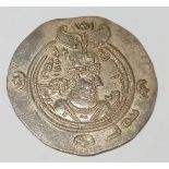 Sasanian (Persian) Empire - Khusru II silver dracum - Darabgard mint - Year 15 604-605AD - Superb