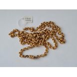 A 19TH CENTURY HEAVY GOLD CHAIN - 41gms