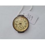 A silver wrist watch by FAVRE LEUBA & Co LTD Bombay with seconds dial