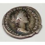 Roman Faustina Junior silver denarius. Concordia 152-154AD. S.4703. Charming bust