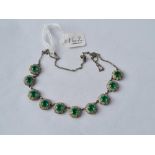 A green & white paste necklace