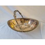 Victorian boat shaped cake basket with classical masks