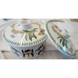 Circular Portmerion tureen and 2 covers