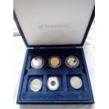 Cased set of mainly silver coins with certificates