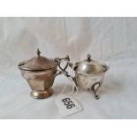 Two mustard pots one Chester 1911, two BGLs 85gms