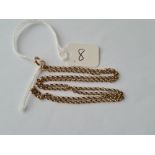 A fine link neck chain in 9ct - 2.6gms