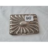 Fluted card case with fluted decoration dated 1902 Marks rubbed