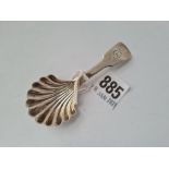 Another caddy spoon with shell shaped bowl Birmingham 1840 by J W