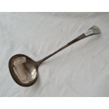 OE pattern soup ladle with oval bowl. Sheffield 1896 by H A. 227gms