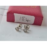 A PAIR OF PLATINUM & DIAMOND(0.79ct) EAR STUDS WITH VALUATION CERTIFICATE 2004 - IN ORIGINAL BOX