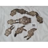 Cast Victorian link belt .Chester 1897 broken links. 163gms